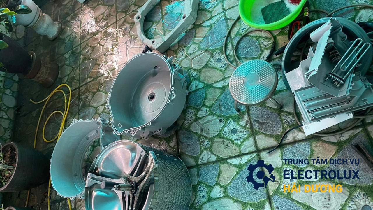Lồng máy giặt Electrolux sau khi được vệ sinh sạch sẽ