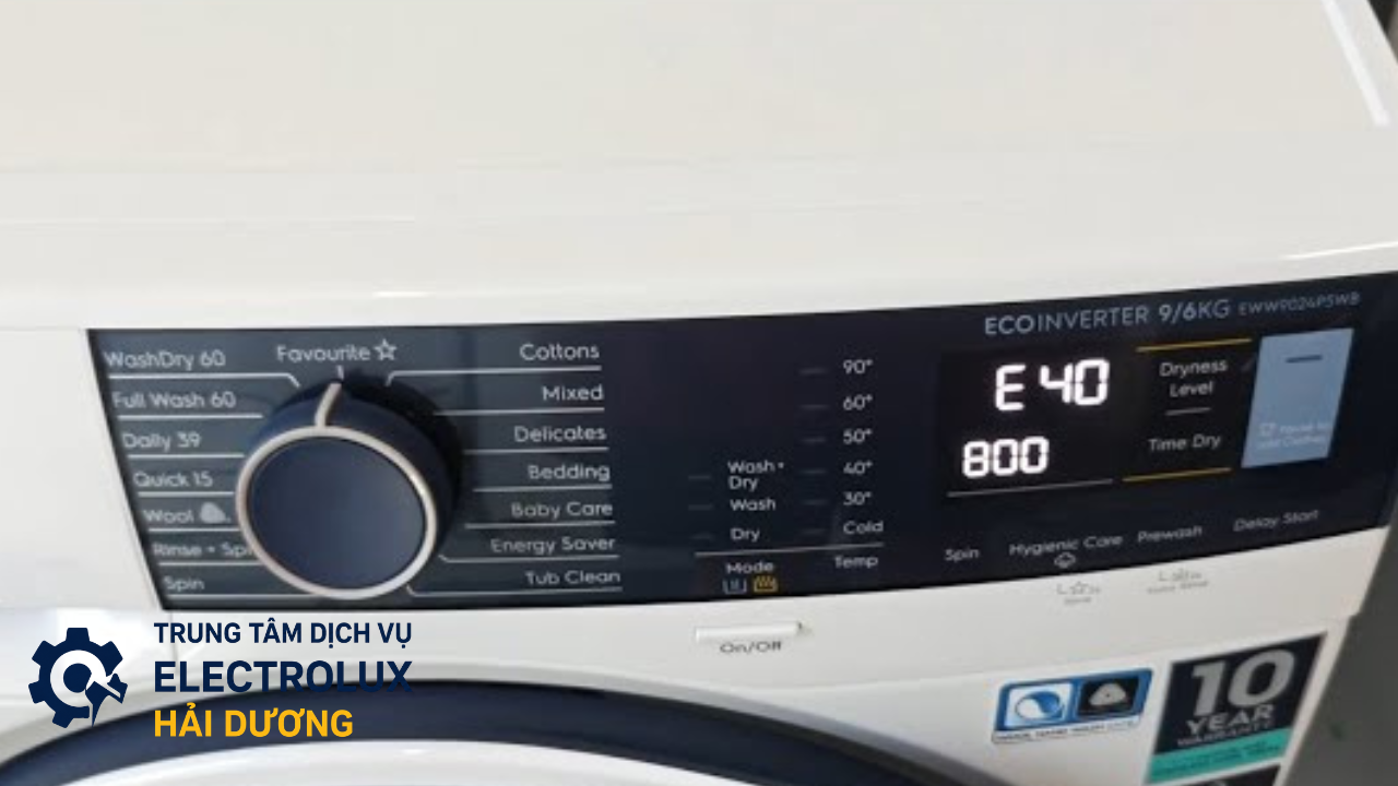 Máy giặt Electrolux báo lỗi E40 ?