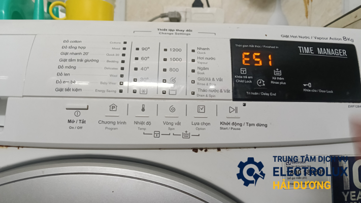 Máy giặt Electrolux báo lỗi E51 ?